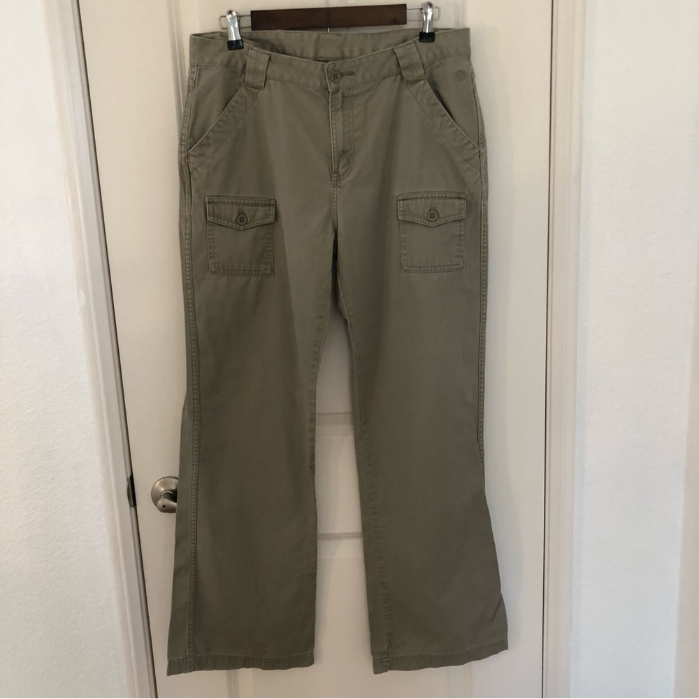 The North Face A5 Series cotton khaki Flare Pants Size 12 Cargo outdoor hiking - Picture 1 of 14